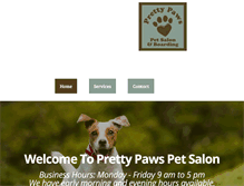 Tablet Screenshot of prettypawspetsalon.com